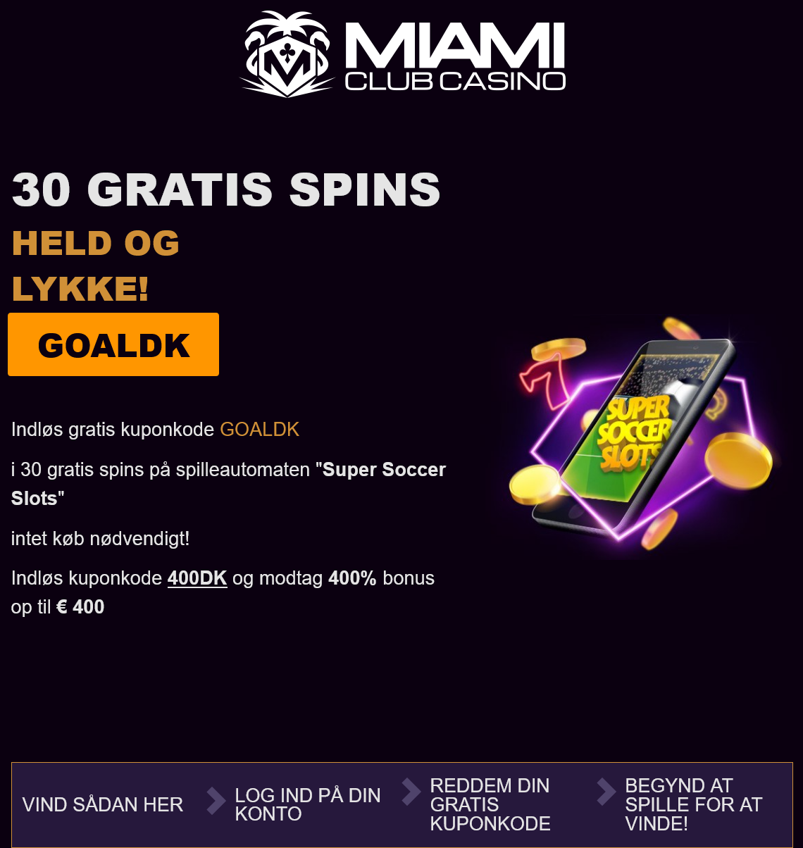 Miami Club 30 Free Spins Miami Club 30 Free
Spins